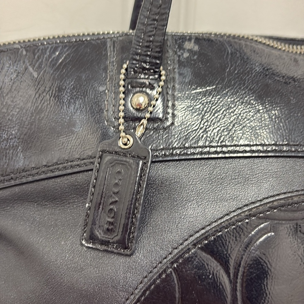 COACH Large Black Zippered Tote Bag‎ - Picture 3 of 13